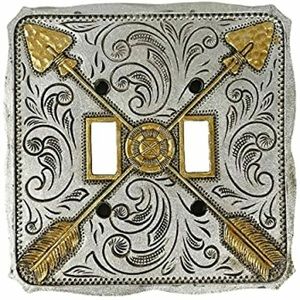 Western Tribal Native American Spears Double Light switch Plate